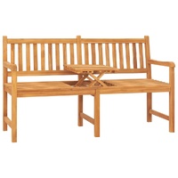3-Seater Garden Bench with Table 150 cm Solid Teak Wood
