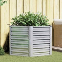 Garden Raised Bed 129x77 cm Galvanized Steel Silver