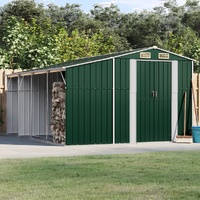 Garden Shed Green 277x365.5x179 cm Galvanised Steel