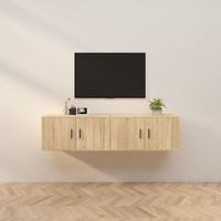 Wall-mounted TV Cabinets 2 pcs Sonoma Oak 80x34.5x40 cm