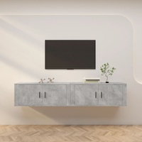 Wall-mounted TV Cabinets 2 pcs Concrete Grey 100x34.5x40 cm