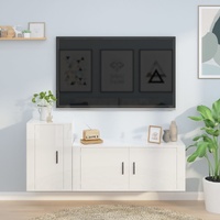 2 Piece TV Cabinet Set High Gloss White Engineered Wood