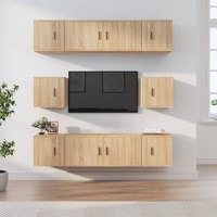 8 Piece TV Cabinet Set Sonoma Oak Engineered Wood