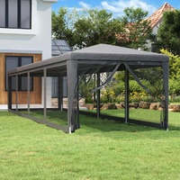 Party Tent with 10 Mesh Sidewalls Anthracite 3x12 m HDPE