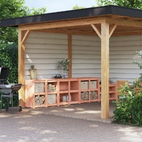 Outdoor Kitchen Cabinets 4 pcs Solid Wood Douglas