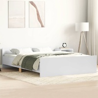 Bed Frame without Mattress White 150x200 cm