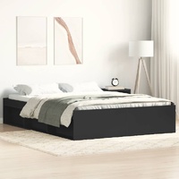 Bed Frame without Mattress Black 150x200 cm