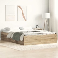 Bed Frame without Mattress Sonoma Oak 150x200 cm