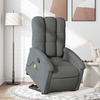 Stand up Massage Recliner Chair Dark Grey Fabric