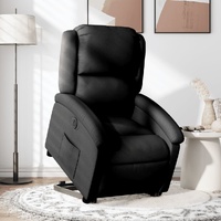 Electric Stand up Recliner Chair Black Fabric