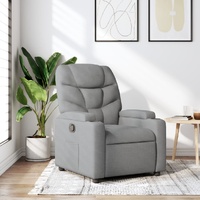 Recliner Chair Light Grey Fabric
