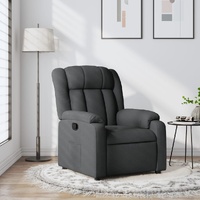Recliner Chair Dark Grey Fabric