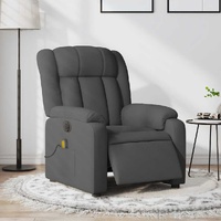 Electric Massage Recliner Chair Dark Grey Fabric
