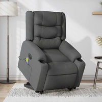 Electric Stand up Massage Recliner Chair Dark Grey Fabric