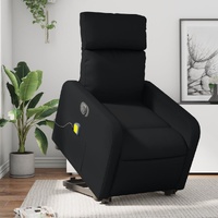 Electric Stand up Massage Recliner Chair Black Faux Leather