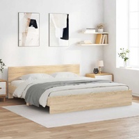 Bed Frame without Mattress Sonoma Oak 183x203 cm King