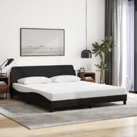 Bed Frame "Dover" Black 180x200 cm King Fabric