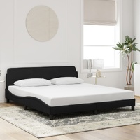 Bed Frame "Dover" Black 180x200 cm King Velvet