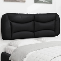 Headboard Cushion "Hvar" Black 137 cm Double Faux Leather