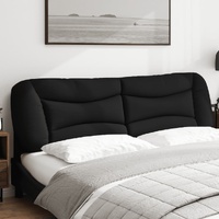 Headboard Cushion "Hvar" Black 180 cm Fabric