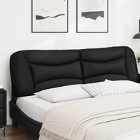 Headboard Cushion "Hvar" Black 180 cm Faux Leather