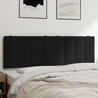 Headboard Cushion "Hanko" Black 153 cm Velvet