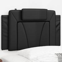Headboard Cushion "Viana" Black 90 cm Faux Leather