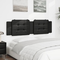 Headboard Cushion "Zadar" Black 180 cm Faux Leather
