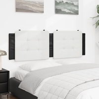 Headboard Cushion "Zadar" Black and White 153 cm Faux Leather