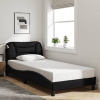 Bed Frame without Mattress "Hvar" Black 90x190 cm Fabric