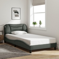 Bed Frame without Mattress "Hvar" Dark Grey 107x203 cm King Single Fabric