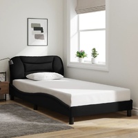 Bed Frame without Mattress "Hvar" Black 107x203 cm King Single Fabric