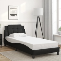 Bed Frame without Mattress "Zadar" Black 107x203 cm King Single Faux Leather