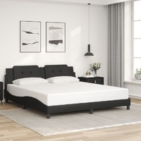 Bed Frame without Mattress "Zadar" Black 180x200 cm King Faux Leather