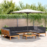 6 Piece Garden Pallet Sofa Set with Cushions Solid Wood Acacia