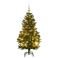 Artificial Hinged Christmas Tree with 150 LEDs & Ball Set 150 cm