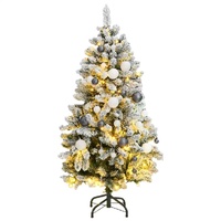 Artificial Hinged Christmas Tree with 150 LEDs & Ball Set 120 cm