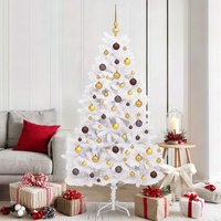 Artificial Christmas Tree White 90 x 90 x 180 cm PVC and Metal