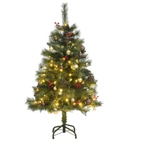 Artificial Hinged Christmas Tree with 150 LEDs & Ball Set 150 cm