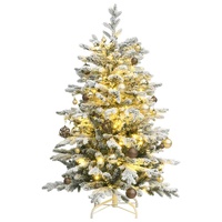 Artificial Hinged Christmas Tree with 150 LEDs & Ball Set 120 cm