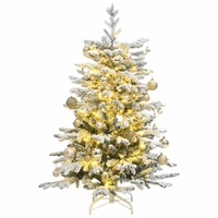 Artificial Hinged Christmas Tree with 150 LEDs & Ball Set 120 cm
