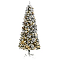 Artificial Hinged Christmas Tree with 300 LEDs & Ball Set 210 cm