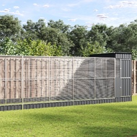 Aviary with Extension Silver 1037x203x216 cm Steel