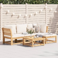5 Piece Garden Lounge Set with Cushions Solid Wood Acacia
