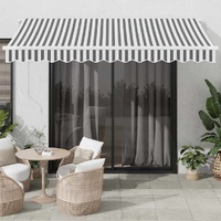 Manual Retractable Awning Anthracite&White 350x250 cm