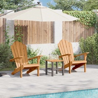 Adirondack Chair 2 pcs Brown 78 x 77 x 95 cm Solid Teak Wood