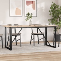 Dining Table O-Frame 180x90x75 cm Solid Wood Pine and Steel