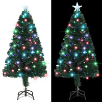 Pre-lit Christmas Tree with Stand 120 cm Fibre Optic