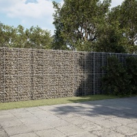 Gabion Basket with Cover 500x100x200 cm Galvanised Iron