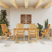 7 Piece Garden Dining Set Solid Wood Acacia